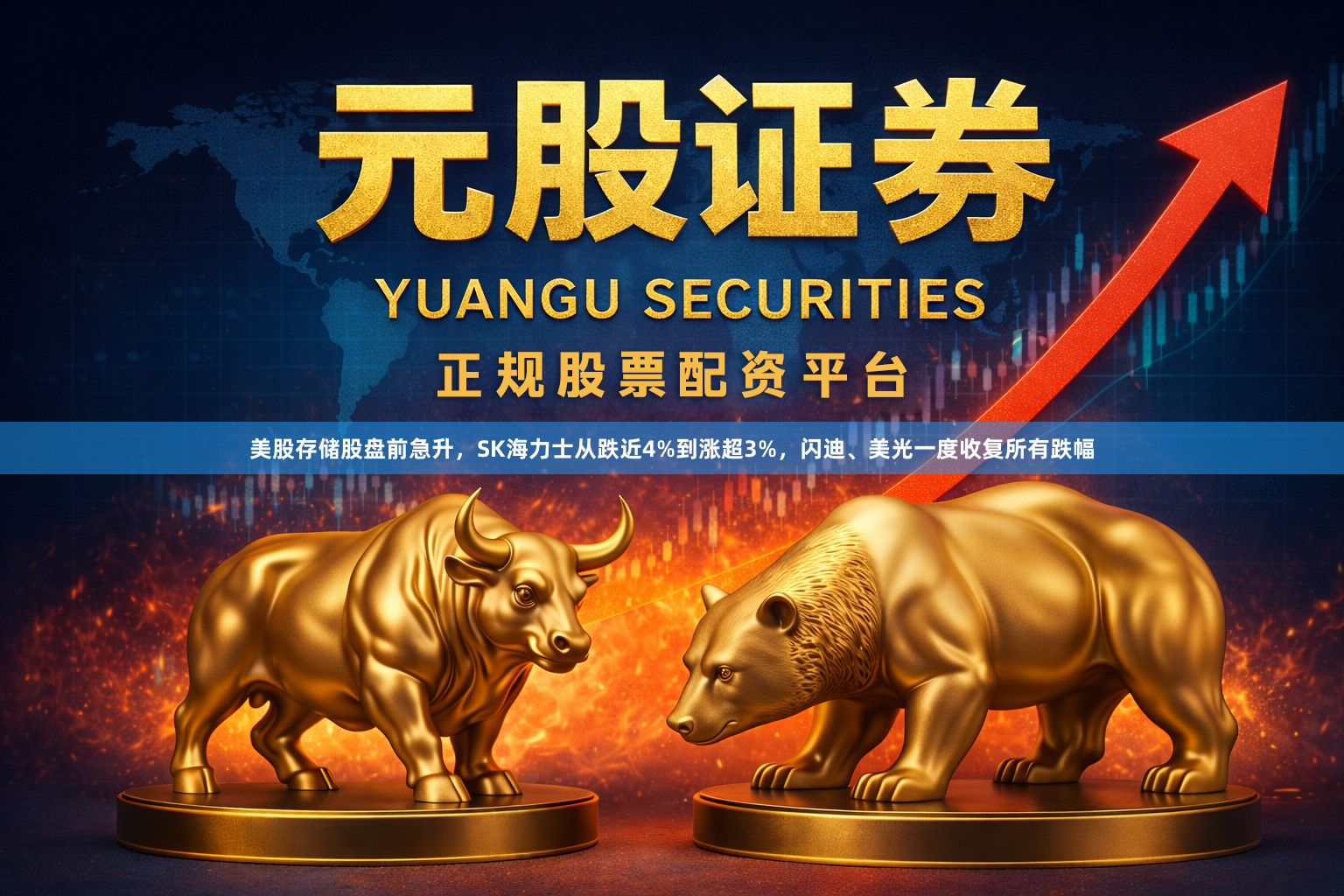 美股存储股盘前急升，SK海力士从跌近4%到涨超3%，闪迪、美光一度收复所有跌幅